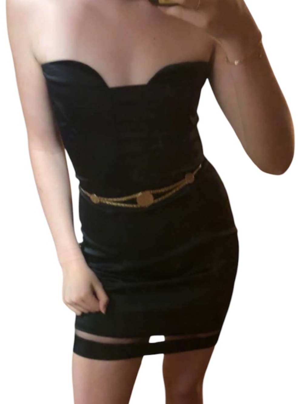 ALEXIS Satin Silky Corset Strapless Dress - M